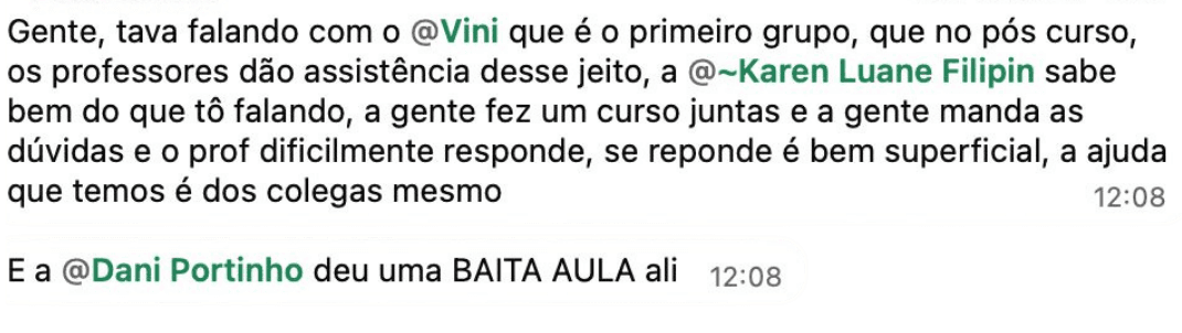 Depoimento de Gabriela P. De Bortoli